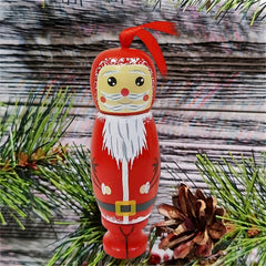 Funny Santa Claus Pendant Christmas Decorations Wooden Holiday Ornaments