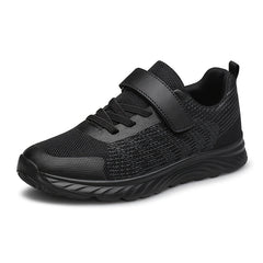 Girl's Woven Running Shoes with Hook Loop Fastener