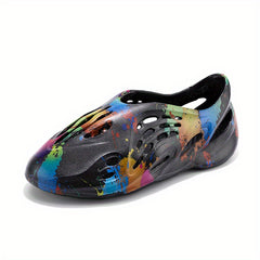 Women's Tie Dye Sandals Round Toe Casual Summer Shoes