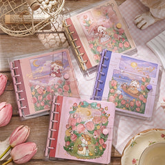 Tulip Dream Square Journal Book PVC Soft Shell Loose-leaf Square Grid Core