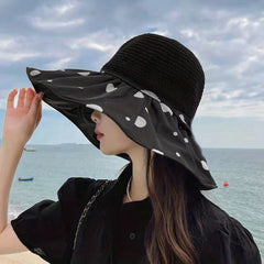 Polka Dot Double Layer Sun Hat Women Beach Hat