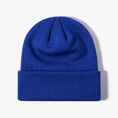 Street Knitted Hat Couple Models Warm Solid Outdoor Beanie