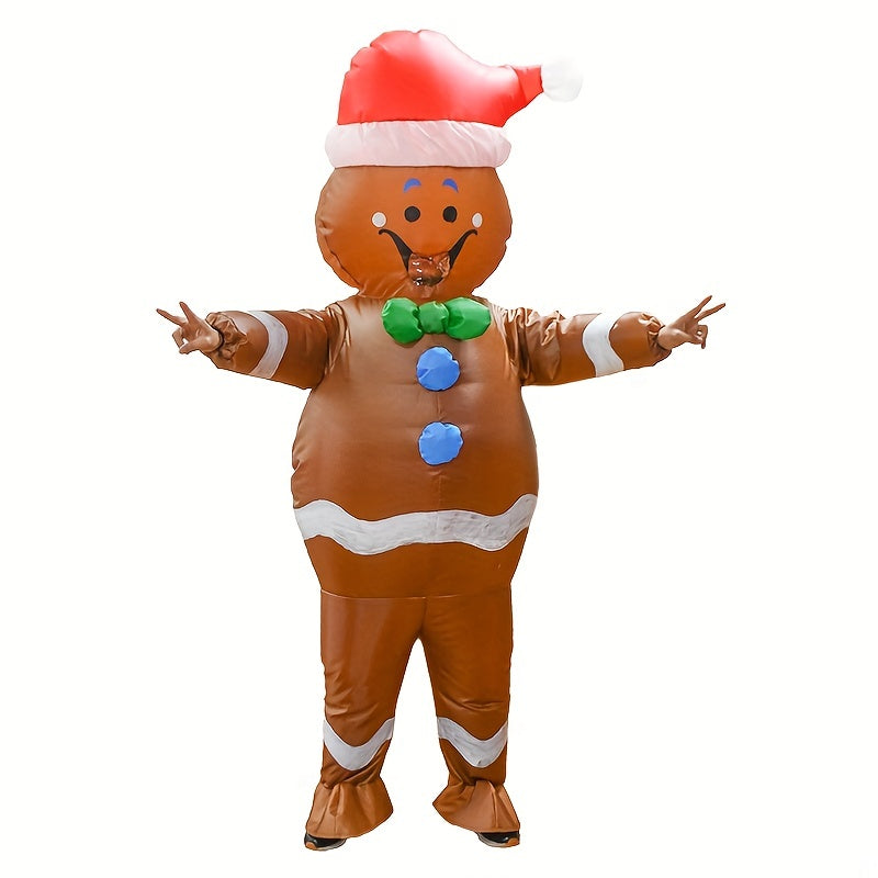 Gingerbread Man Inflatable Christmas Party Costume
