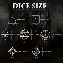 7pcs Metal Dice Set for Board Games & Collectors - Perfect Gift for Holidays