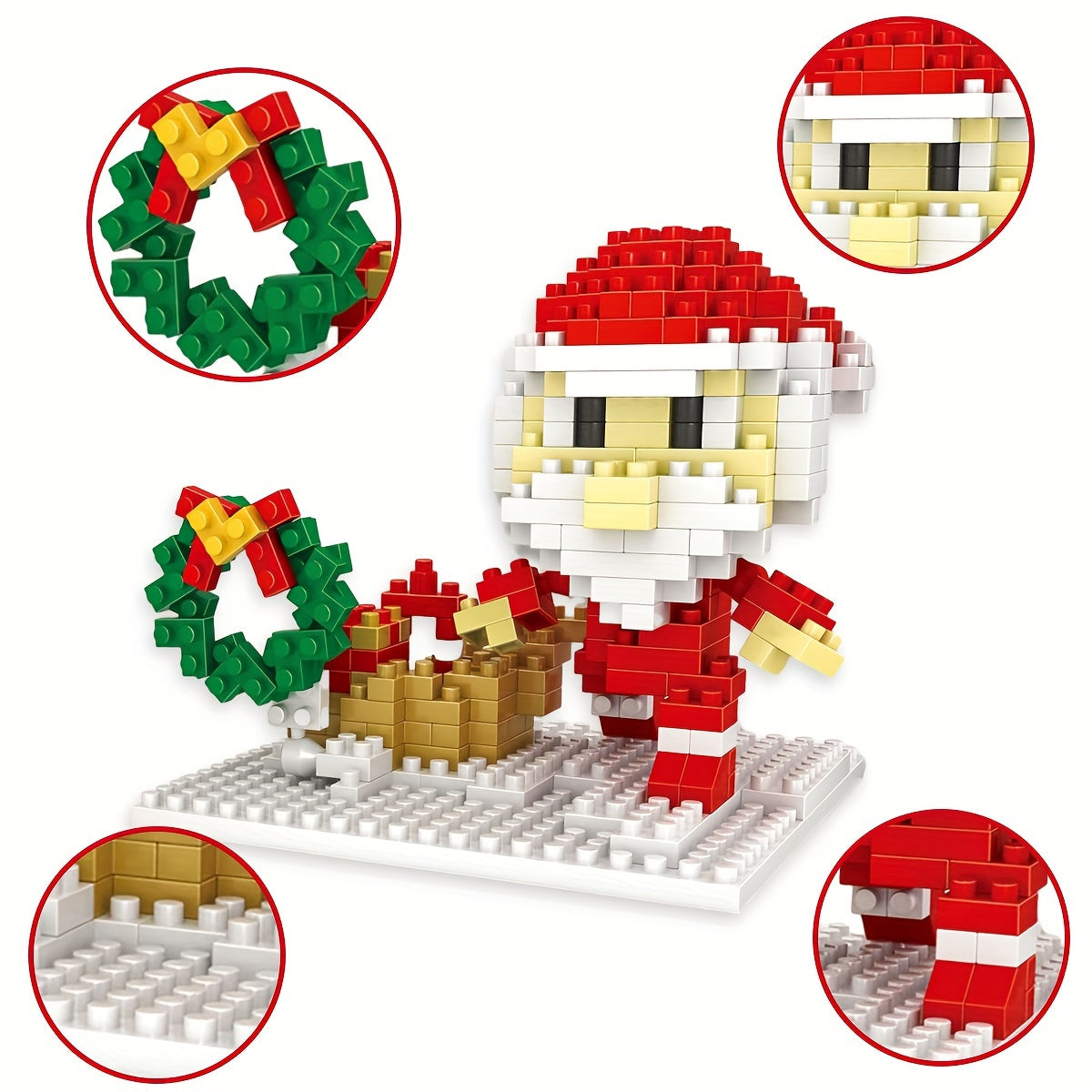 Christmas Building Blocks Set 314pcs Holiday Present Box Stacking Toys