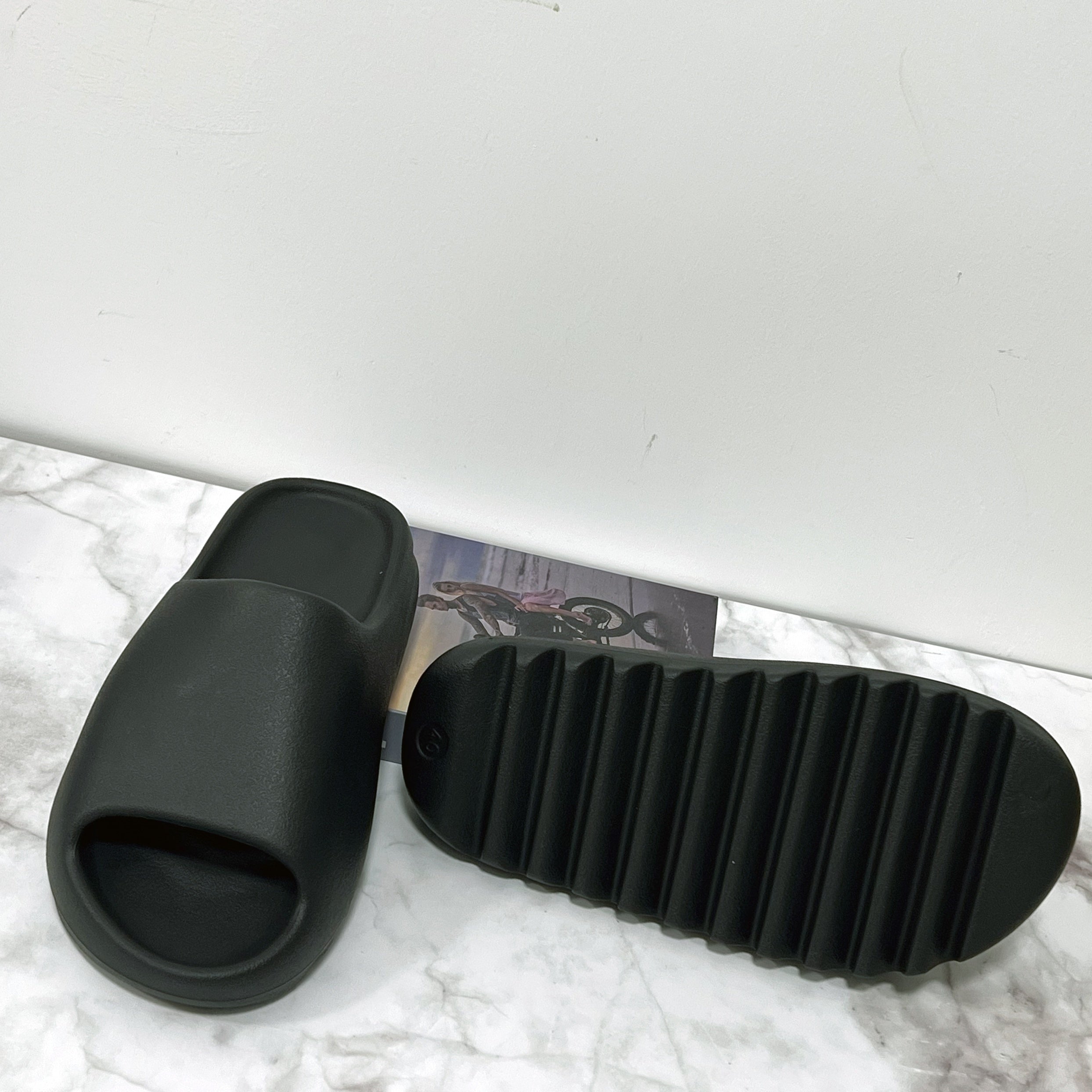 Men's Platform Slides Open Toe Slippers Beach Shoes