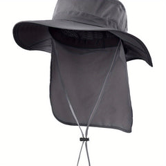 Outdoor UPF50 Sunscreen Mesh Hat With Wide Brim
