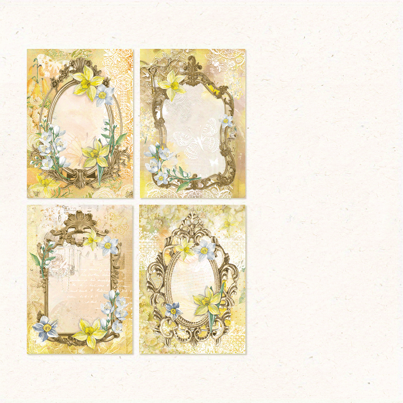 30 Sheets Retro Floral Lace DIY Paper Set