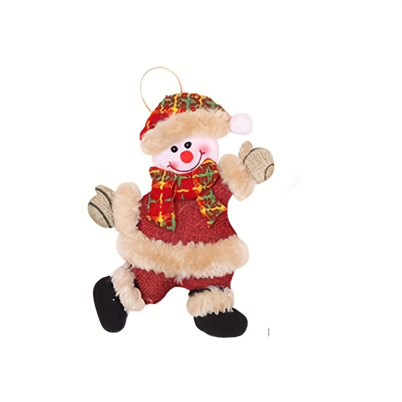 Christmas Ornaments Dancing Dolls Snowman Deer Bear Fabric Dolls