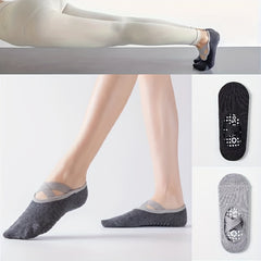 Women's Yoga Socks Non Slip Cross Strap With Extra Grips