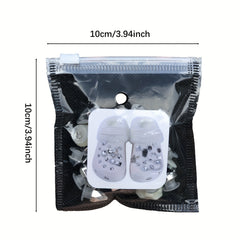 27pcs Punk Rhinestones & Skull Shoe Charms For Clogs Garden Shoes DIY