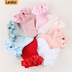 Girls Lace Princess Socks with Bowknot Decoration