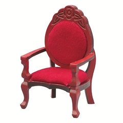 Dollhouse Mini Furniture Peach Armrest Chair Christmas Thanksgiving Decor