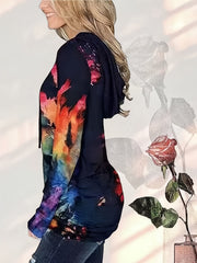 Tie Dye Long Sleeve Hoodie with Pockets