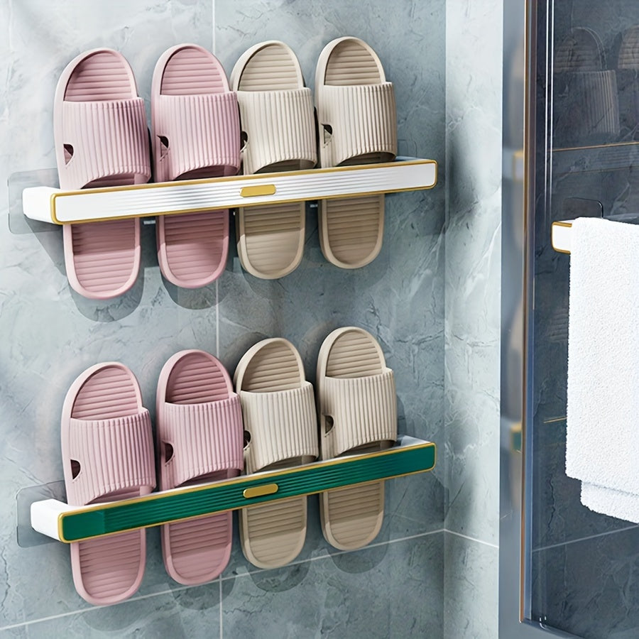 Wall Mounted Slipper Rack Shelf Waterproof Moisture-proof Towel Storage