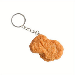 Chicken Nugget Keychain Stylish Food Accessory for Women