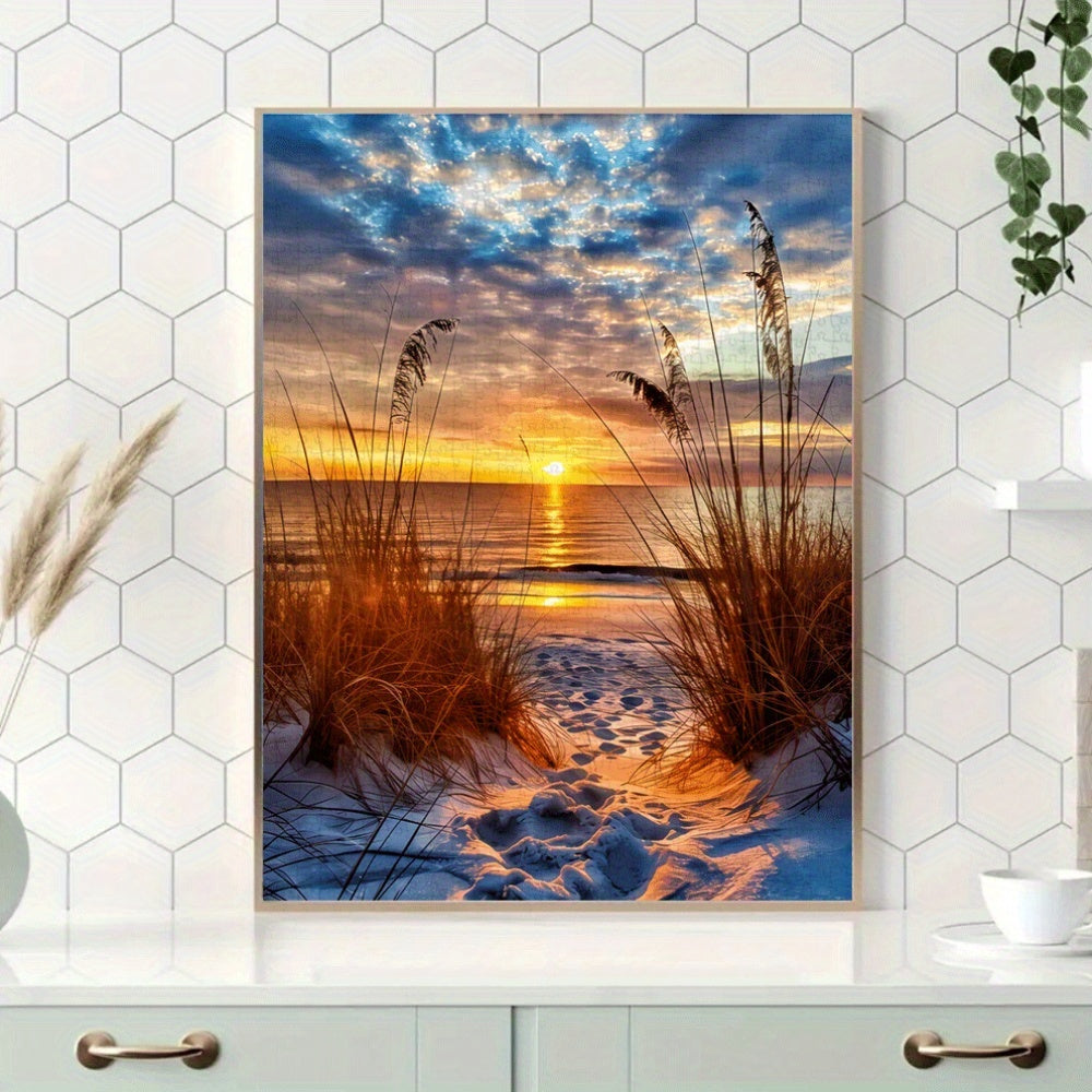 1000pcs Beach Sunset Jigsaw Puzzle Challenging DIY Brain Teaser