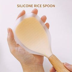 Silicone Standing Rice Spoon with Bear Claw Pattern