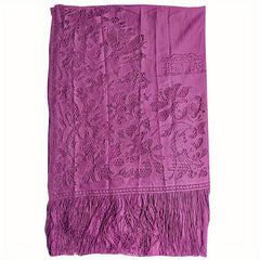 Lace Tassel Long Scarf Hollow Head Wrap Hair Accessories