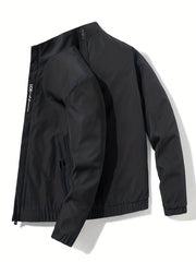 Men's Lightweight Stand Collar Windbreaker Jacket