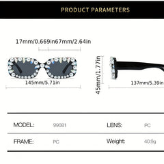 Diamond & Pearl Decorated Street Sunglasses UV400