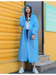 Reusable Rain Poncho for Adults and Kids with Hood
