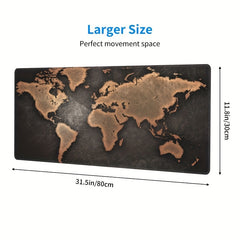 Large Retro Map Mouse Pad Desk Mat for Gamer Office Home Work