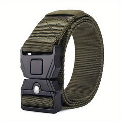 Functional Outdoor Sports Imitated Nylon Tactical Belt Alloy Snap Canvas Belt