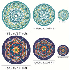 Colorful Round Yoga Mat Non-Slip Indoor/Outdoor Fitness Mat