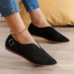 Casual Slip On Loafers with Buckle Detail Outdoor Walking Shoes