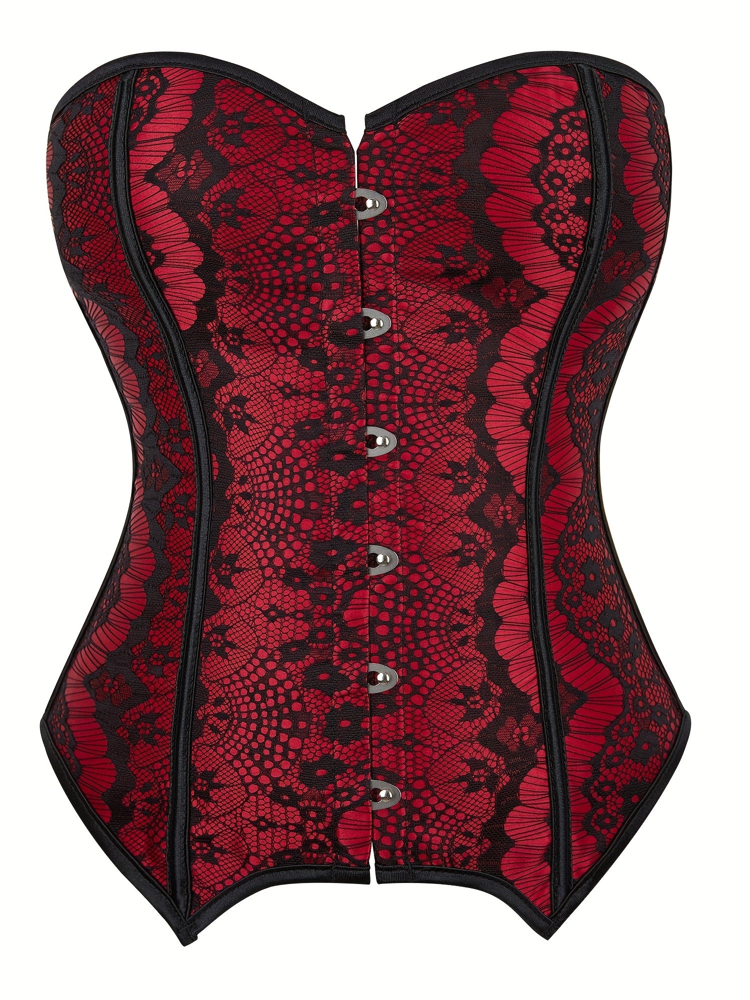 Lace Patchwork Bustier Gothic Waist Corset Shaping Top Women's Shapewear