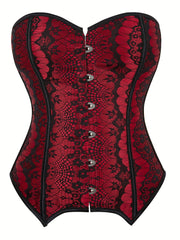 Lace Patchwork Bustier Gothic Waist Corset Shaping Top Women's Shapewear