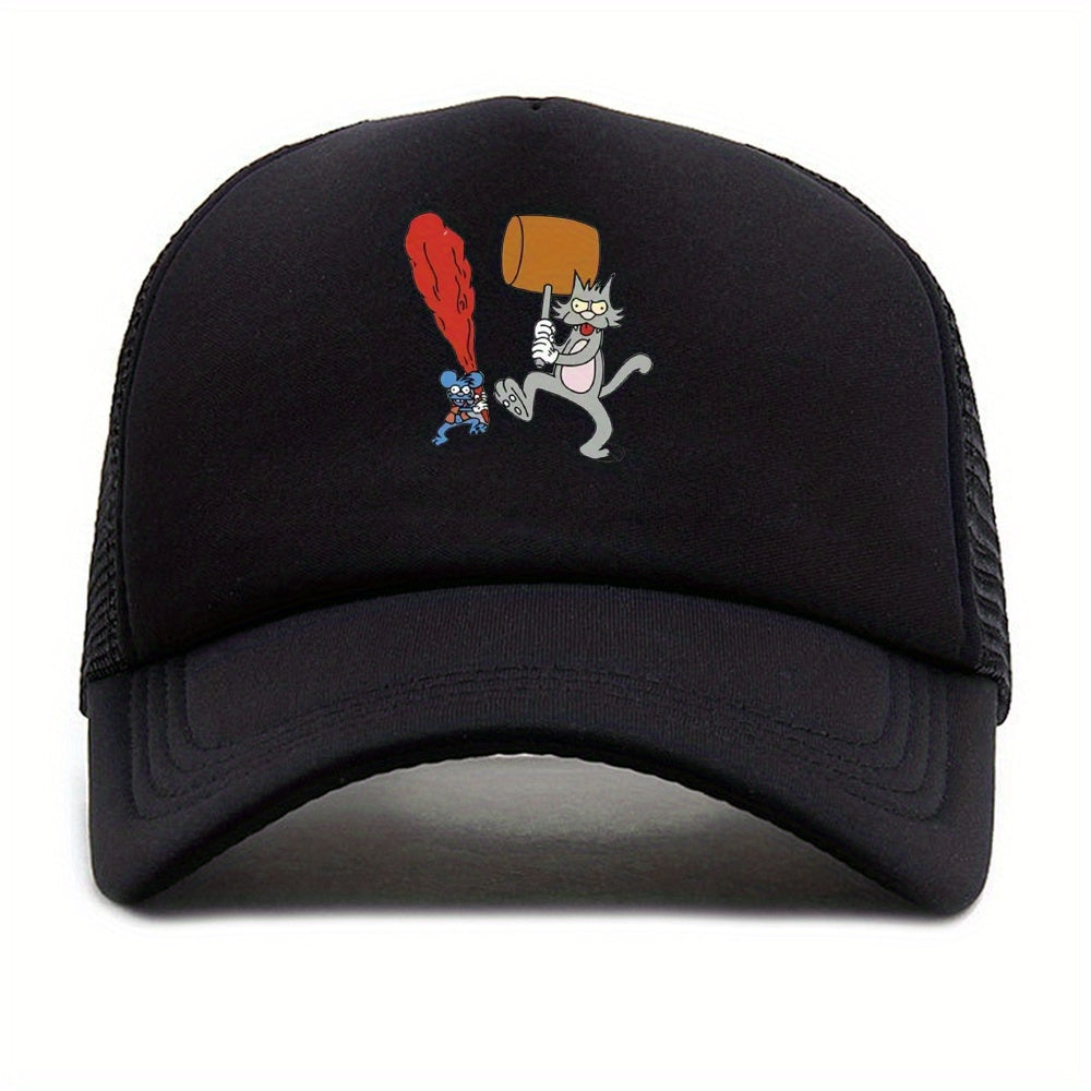 Unisex Sunshade Casual Baseball Cap With Cartoon Pattern