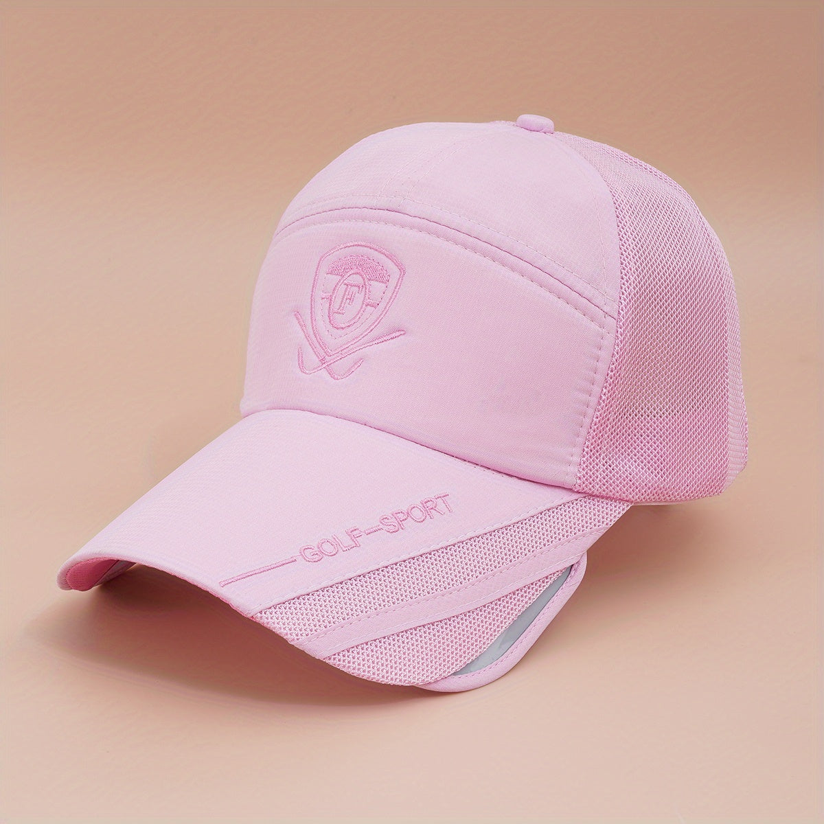 Retractable Big Brim Baseball Cap Mesh Breathable Quick Drying Trucker Hat