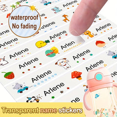 Transparent Custom Name Sticker Waterproof Personalized Label Tag