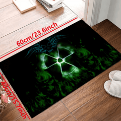 Nuclear Skeleton Halloween Rug Non-slip Resistant Machine Washable