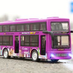 Inertia Toy Car Double Decker Bus Model Sound And Light