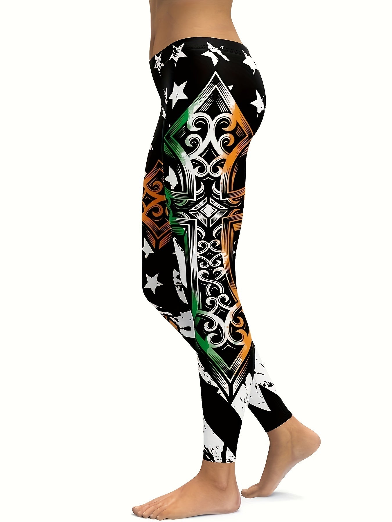 Stylish Printed Skinny Yoga Pants for Women