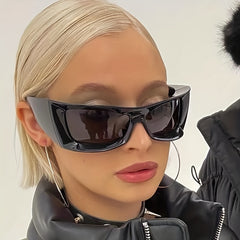 Y2K Wrap Around Sunglasses Oversized Block Glasses UV400