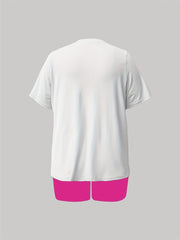 Women's Pajama Set Letter Print Short Sleeve