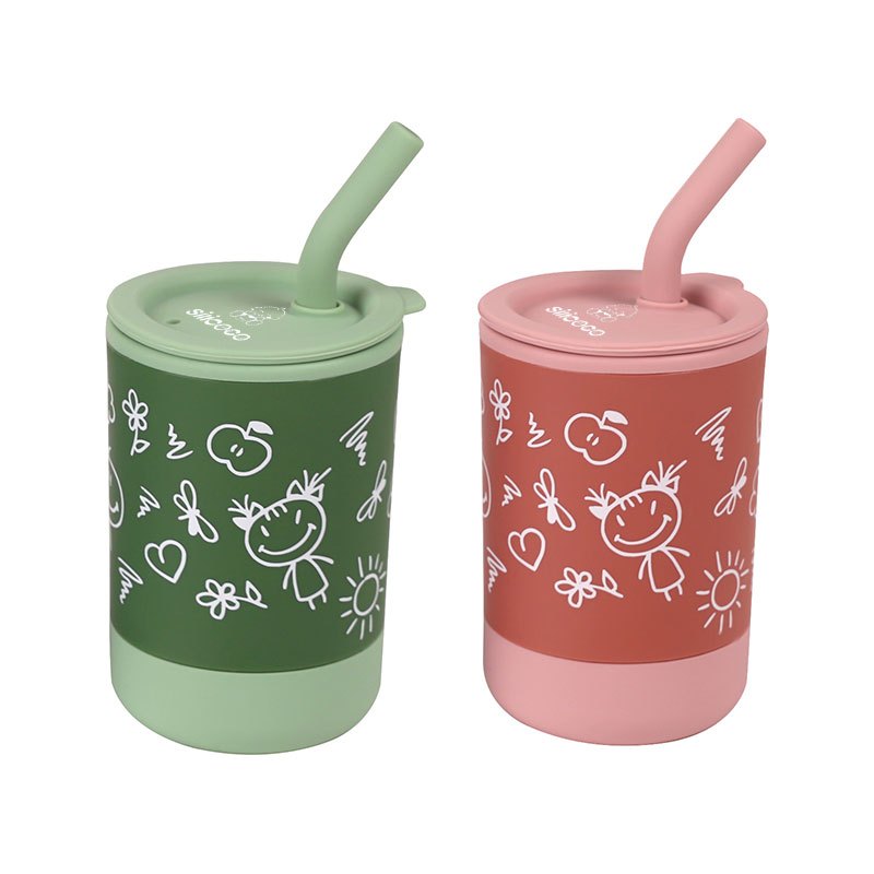 Kids' Silicone Water Cup for Self-Drinking Training