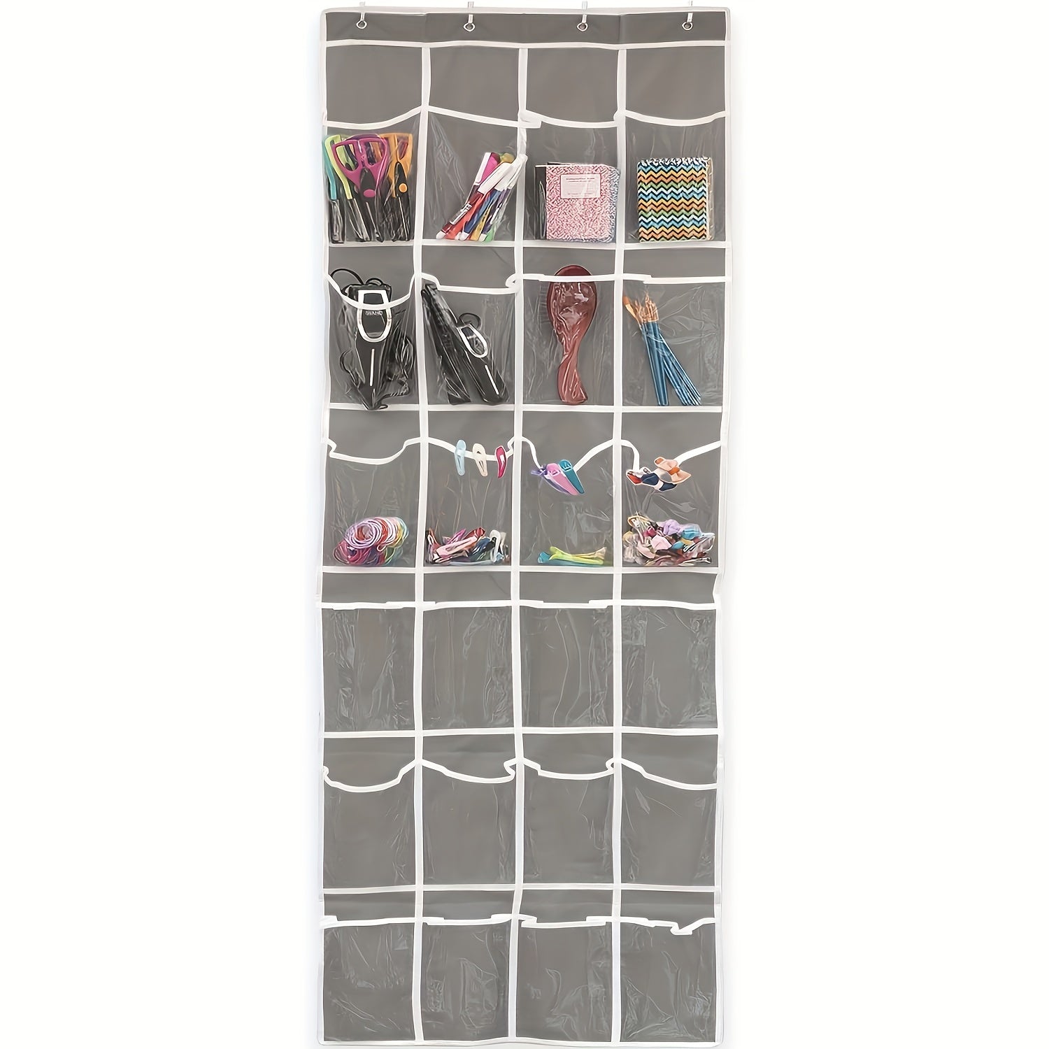 Over The Door Shoe Storage Rack with 24 Pockets Organizer