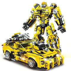 1800pcs ABS Building Blocks 2 in 1 Transformable Car Model Set