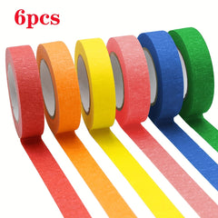 6pcs Rainbow Painter's Tape Roll for DIY Decoration - Art Supplies