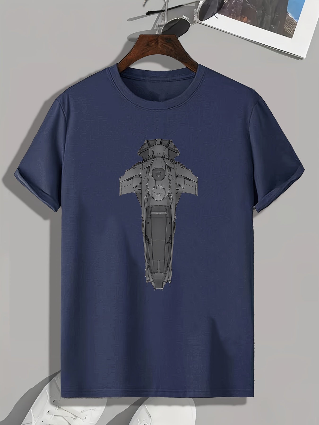Boat Print Men's Graphic T shirt Casual Comfy Tees For Summer