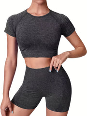 Women's 2-Piece Casual Yoga Set High Stretch Sports Suit