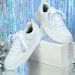 Flat Lace Up Skate Shoes Wear Resistance Sneakers