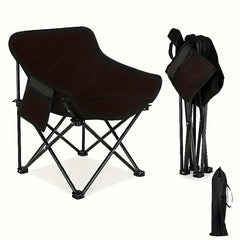 Portable Folding Camping Chair Outdoor Moon Chair With Storage Bag