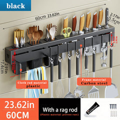 Kitchen Holder No Drilling Multifunctional Cutlery Storage Rack