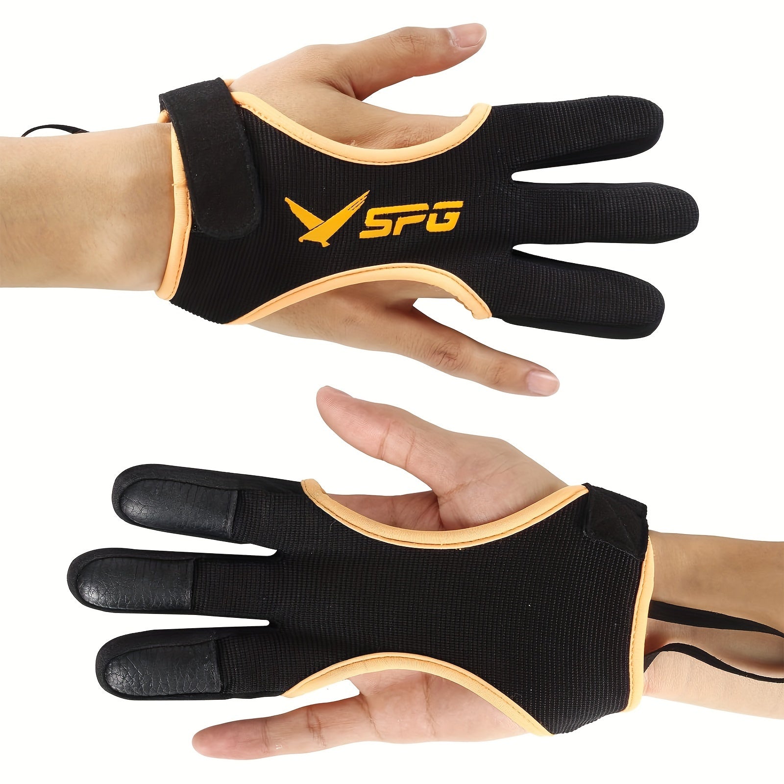 1pc Archery Glove Finger Guard Padded Protector For Recurve Compound Bow